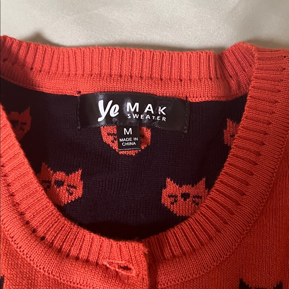 YEMAK Women's Knit Cardigan Sweater – 3/4 Sleeve Button Down Crewneck - Picture 6 of 9